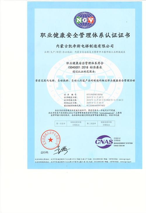 公司通過(guò)職業(yè)健康安全管理體系認(rèn)證審核
